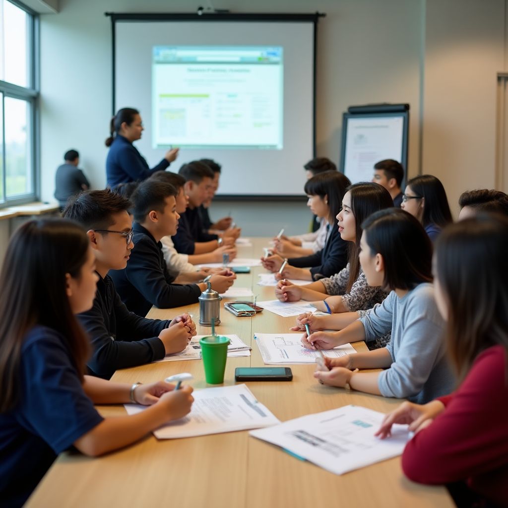 Financial literacy workshop in Malaysian community center