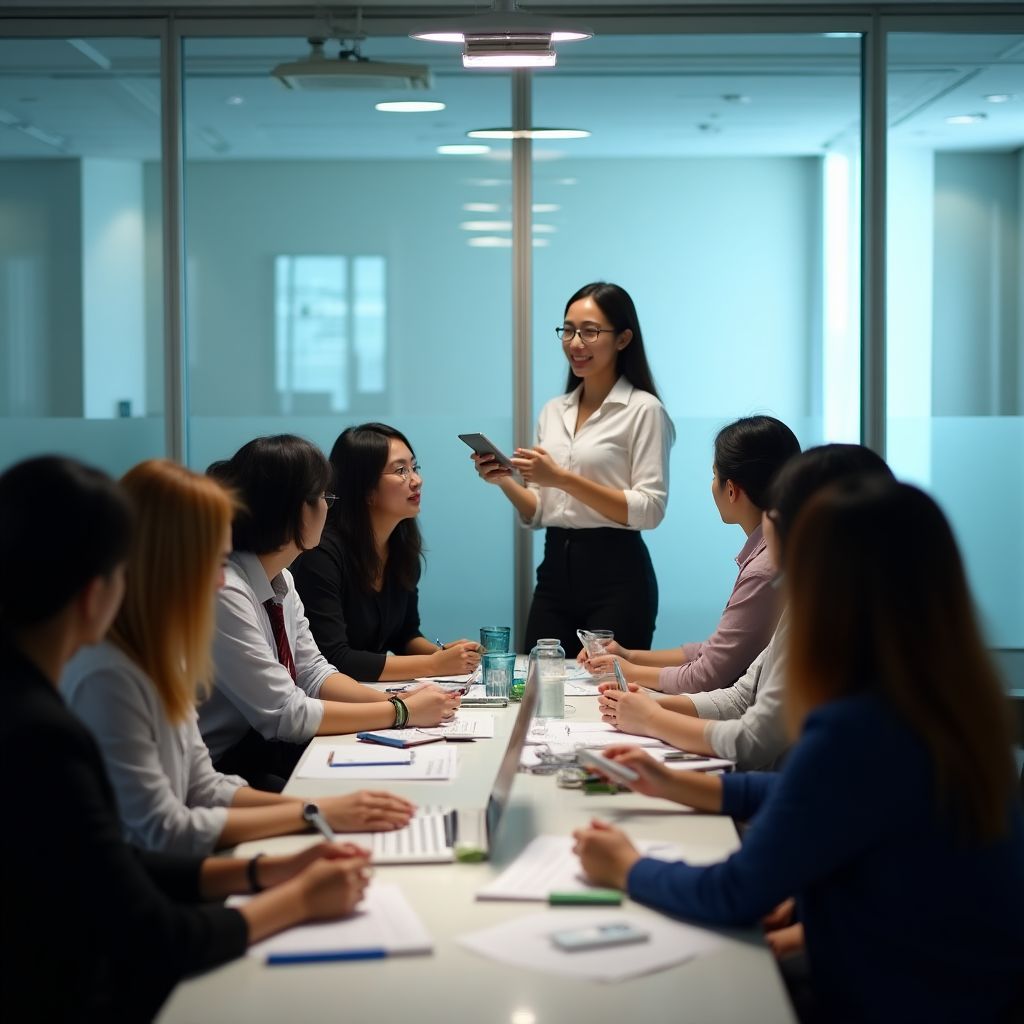 Corporate financial training session